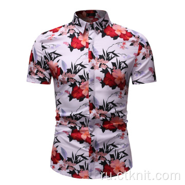 брендовые летние рубашки с принтом для мужчин
